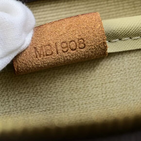 LOUIS VUITTON LV Logo Deauville Hand Bag Monogram Leather Brown M47270 75EB357 - Picture 10 of 16